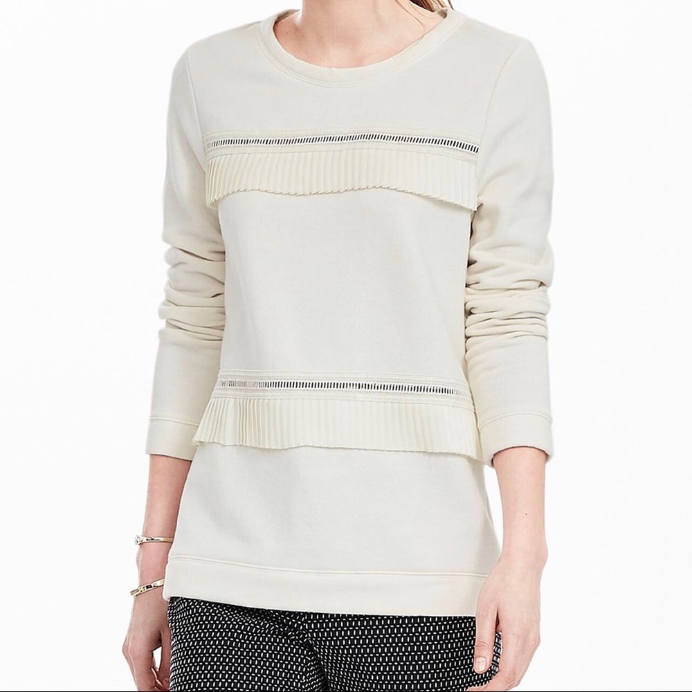 Banana republic ruffle sweatshirt
